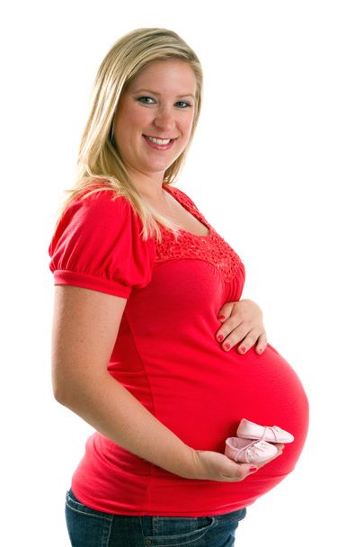 Embarazada con botines
 - Foto, Imagen