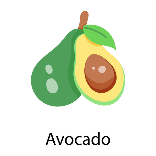 avocado icon vector. flat style illustration - ベクター画像