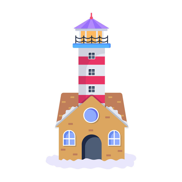 vector illustration of a lighthouse - Вектор,изображение