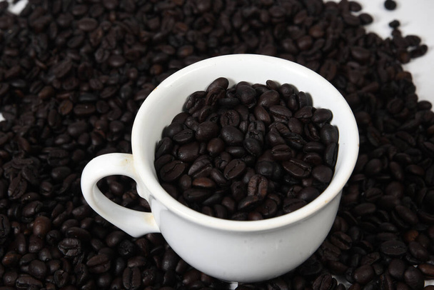 kahvi paahdettu papu juoma kofeiini aamiainen - Valokuva, kuva