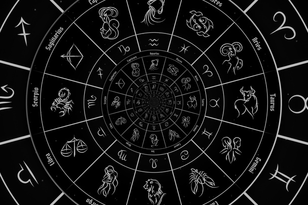 Antecedentes conceptuales antiguos abstractos sobre misticismo, astrología, fantasía - negro - Foto, Imagen