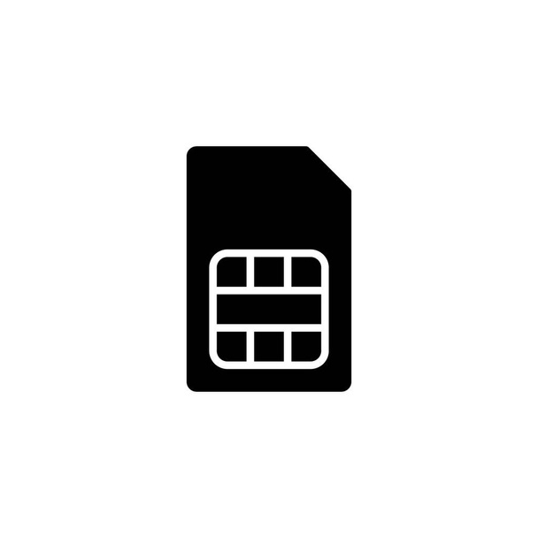 SIMカードのアイコン。デュアルSIMカードのサインと記号 - ベクター画像