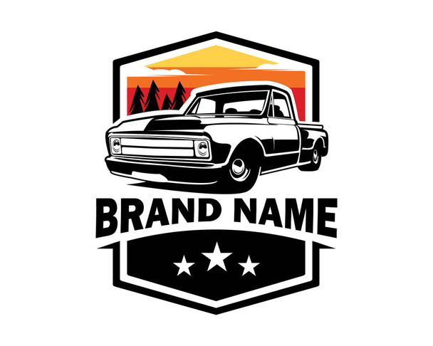 the best c10 truck logo for the truck car industry. vector illustration available in eps 10. appear from the front with a view that is very stunning to the eye. - Vector, Image