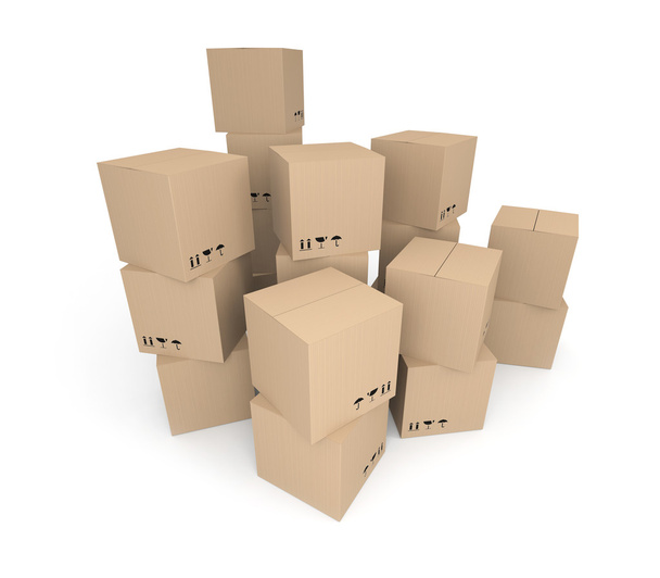 Cardboard boxes - Fotoğraf, Görsel