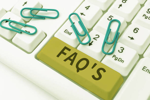 Kavramsal başlık Faq S is, İnternet Kavramsal Sorular listesi ve belirli bir konu ile ilgili cevaplar - Fotoğraf, Görsel