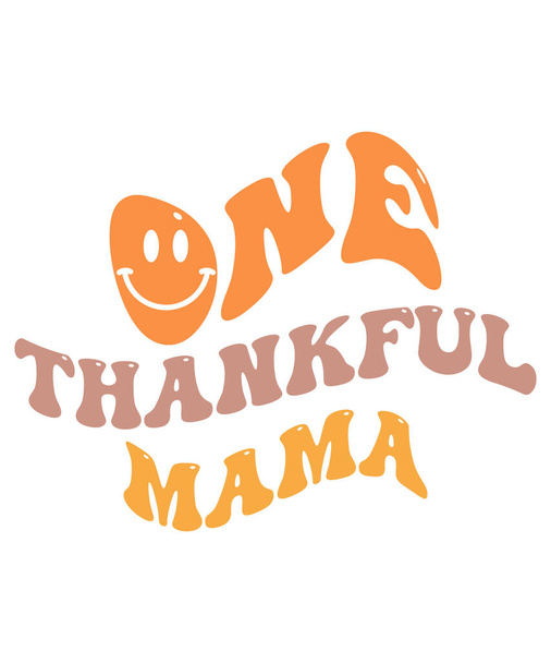 One thankful mama, thanksgiving seamless pattern with pumpkins. Cute  background for autumn holidays. Stock vector isolated on black Stock Vector  Image & Art - Alamy