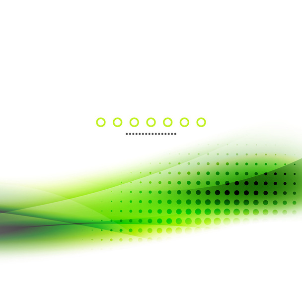 Abstraktní pozadí, Zelená vlna obchodní šablona - Vektor, obrázek