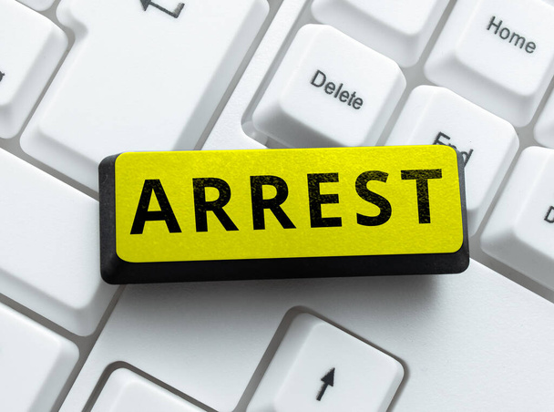 El yazısı tutuklaması, internet kavramı birini yasal yetkiyle yakalayın ve gözaltına alın - Fotoğraf, Görsel