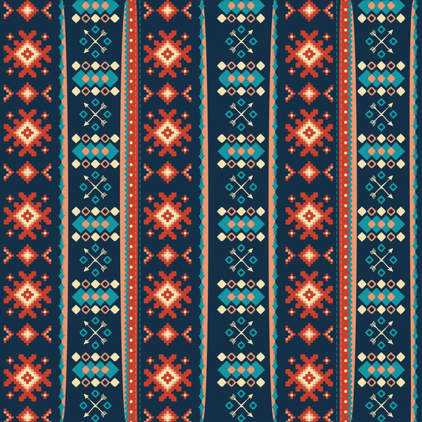 Fondo de elementos de diseño cuadrado abstracto. Papel pintado ornamento boho tribal - Vector, Imagen