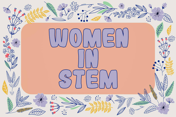 Esposizione concettuale Women In Stem, Business concept Science Technology Engineering Mathematics Scientist Research - Foto, immagini