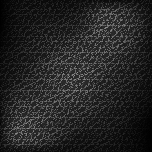Die Textur der schwarzen Kohlefaser. Dunkler Hintergrund mit Beleuchtung. Rahmenlayout modernes Tech-Design. - Vektor, Bild