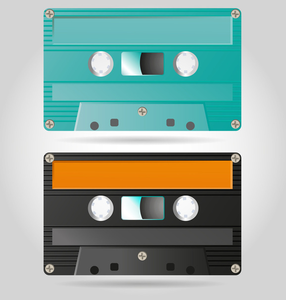 Retro Cassettes - Διάνυσμα, εικόνα