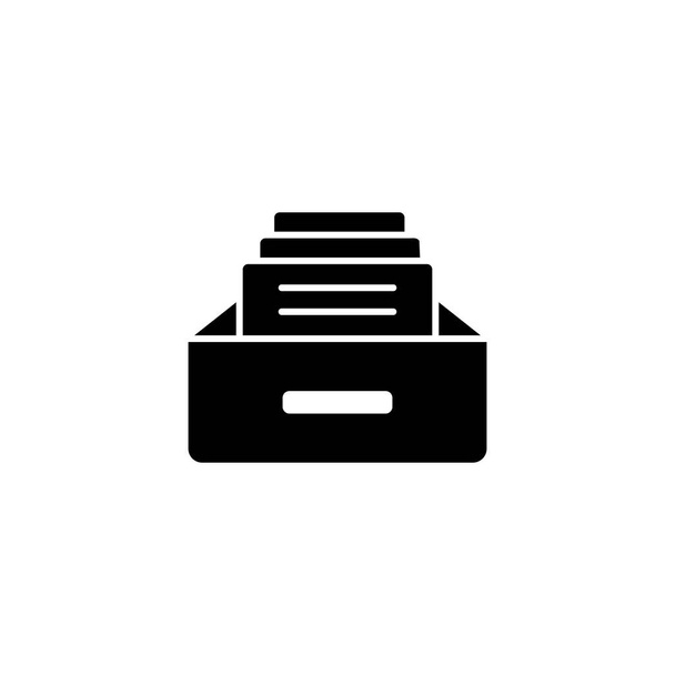 Icono de carpetas de archivo. Documento vector icono. Archivo icono de almacenamiento. - Vector, imagen
