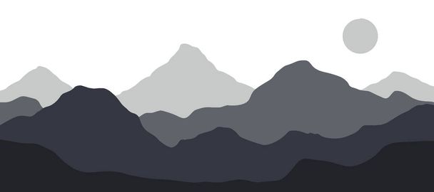 horská krajina s horami a lesy - Vektor, obrázek