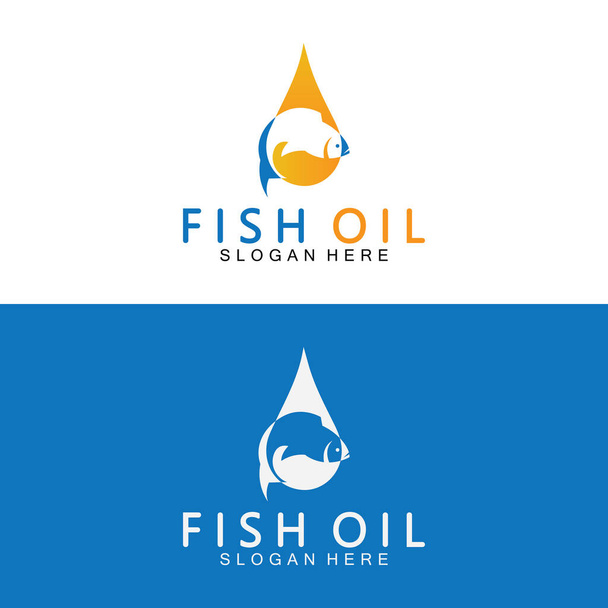 Logo wektor oleju rybnego ilustracja szablon.  - Wektor, obraz