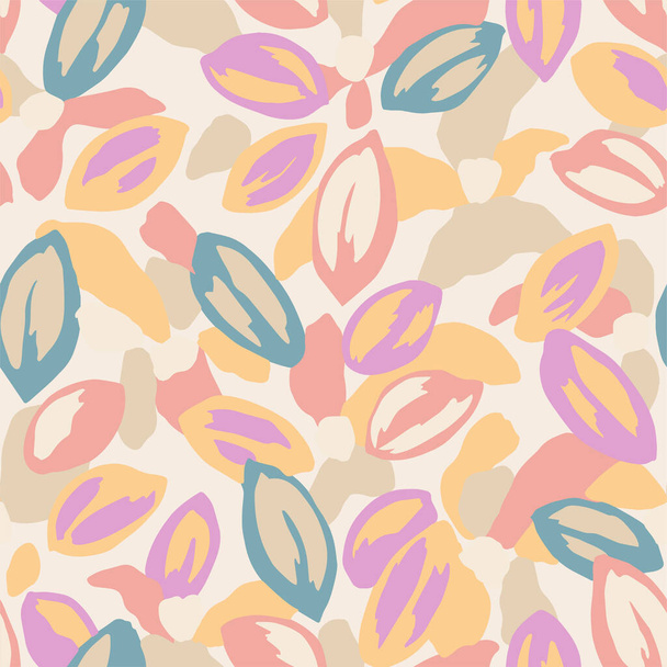 Vector leaf nature themed illustration seamless repeat pattern - Διάνυσμα, εικόνα