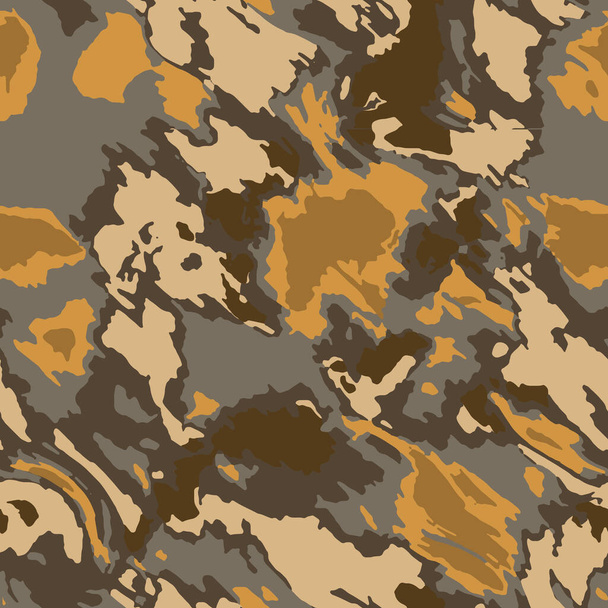 Full seamless watercolor camouflage texture print pattern. Usable for Jacket Pants Shirt and Shorts. Army textile fabric. Unique tie dye military camo. Vector illustration. - Vektor, obrázek