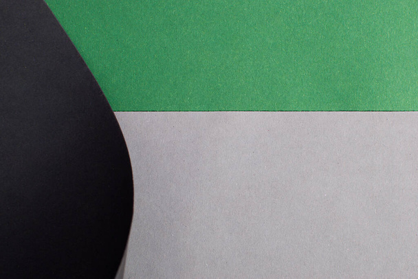 Black, green and gray abstract horizontally divided background - Φωτογραφία, εικόνα