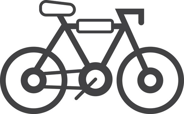 illustrazione bicicletta in stile minimale isolato su sfondo - Vettoriali, immagini