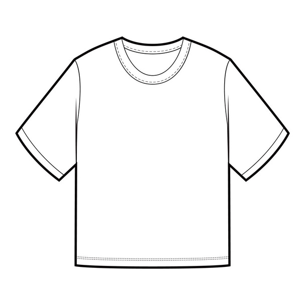 Camiseta de manga corta Top plano de moda - Foto, imagen