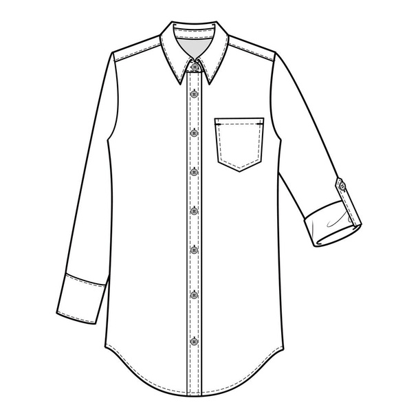 Gömlek Bluz Kısa kollu gömlek Uzun kollu üst gömlek - Fotoğraf, Görsel
