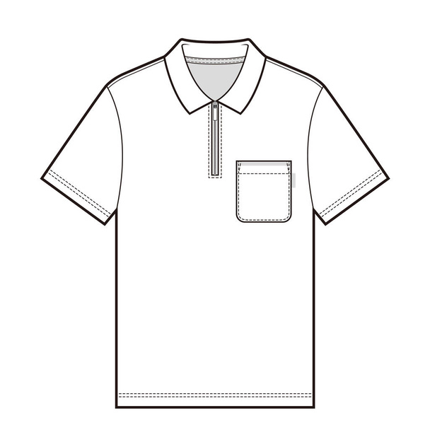Poloshirts T-Shirt Top Mode flache Skizze - Foto, Bild