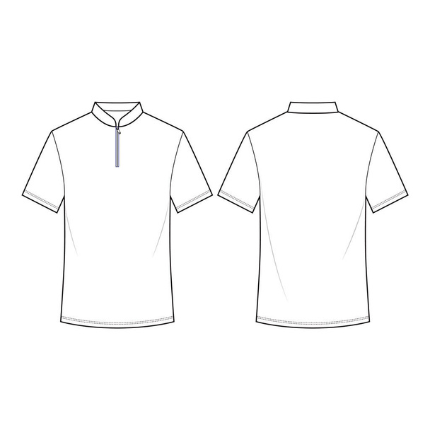 Polo shirts tee top fashion flat sketch - Photo, Image
