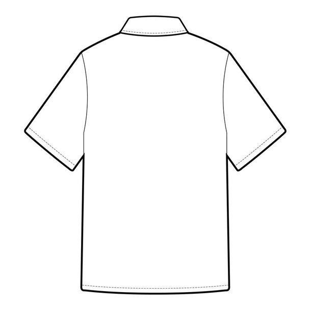 Camisa Blusa Boceto plano de moda superior - Foto, Imagen
