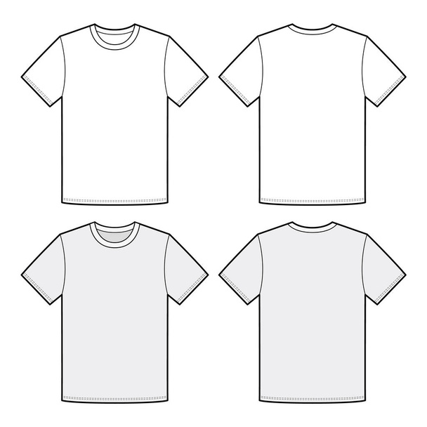  Camiseta de manga corta Top plano de moda - Foto, Imagen