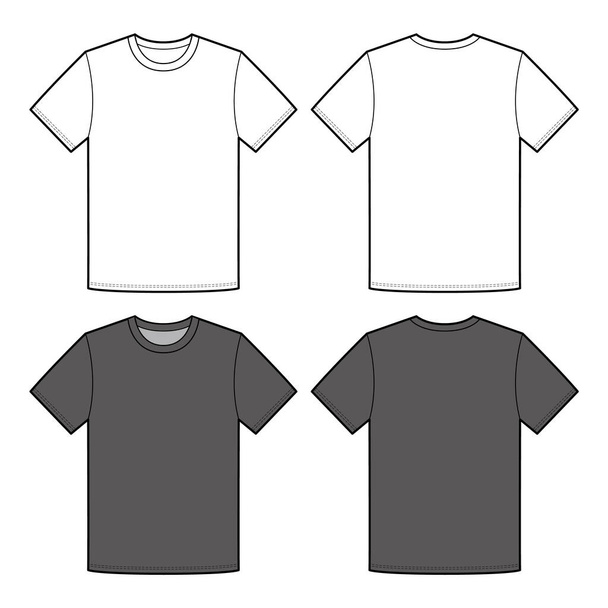  Camiseta de manga corta Top plano de moda - Foto, imagen