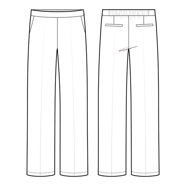 Pants Bottoms fashion flat sketch - Фото, зображення