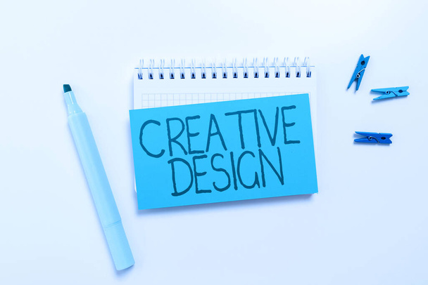 Scrivere visualizzando testo Creative Design, Business idea sottoinsieme di comunicazione visiva e design della comunicazione - Foto, immagini