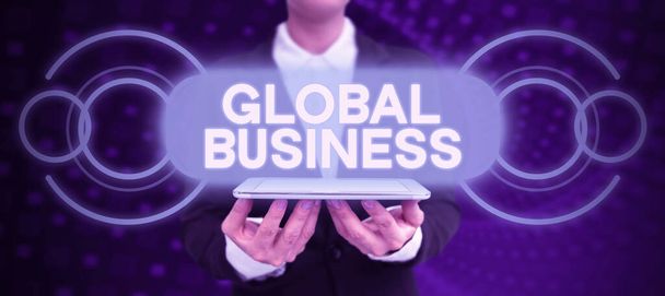 Jelölje meg a Global Business, Business koncepció cég, amely működik létesítmények sok országban - Fotó, kép