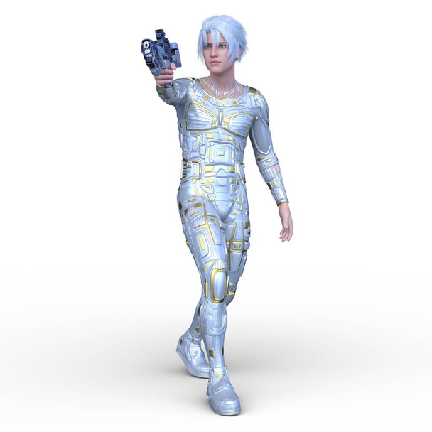 3D rendering of a cyber man - Photo, image