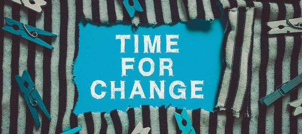Ručně psané znamení Čas na změnu, Obchodní přehled Přechod růst Zlepšit Transformace Rozvíjet - Fotografie, Obrázek