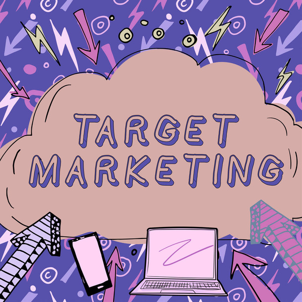 Wyświetlacz koncepcyjny Target Marketing, Fotografia konceptualna Segmentacja rynku Publiczność Targeting Wybór klienta - Zdjęcie, obraz