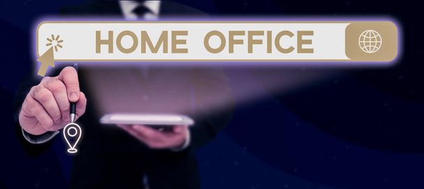 Writing displaying text Home Office, Business approach space designated in a persons residence for official business - Photo, Image