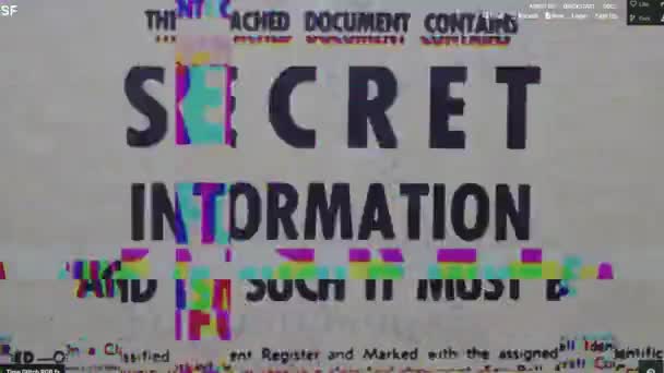 Titkos információ a képernyő hiba hatása - Felvétel, videó
