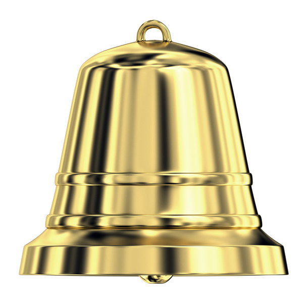 Shiny golden bell,frontal view - Photo, image
