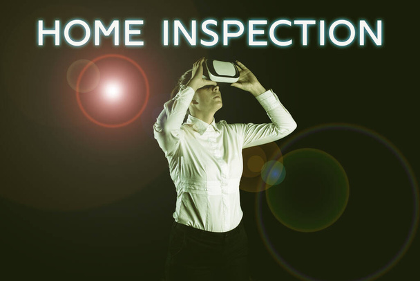 Texte inspirant Home Inspection, Business overview Examen non invasif de l'état d'une maison - Photo, image