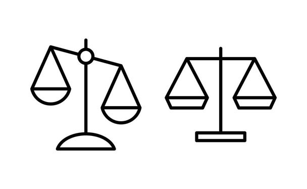 Webおよびモバイルアプリ用のアイコンベクトルをスケールします。法規模のアイコン。正義のサインとシンボル - ベクター画像