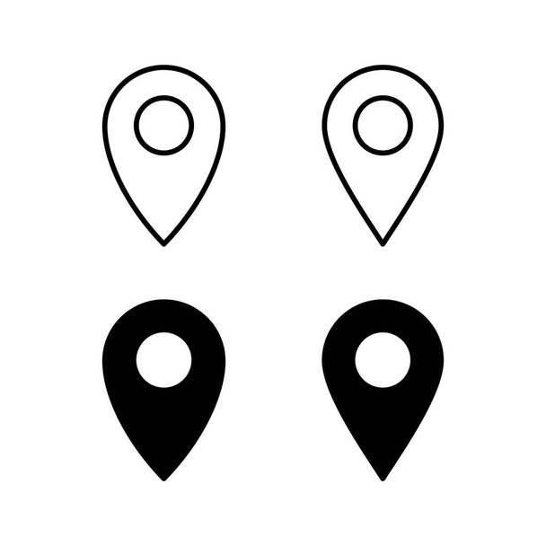 Wektor ikony pinu dla aplikacji webowych i mobilnych. Znak lokalizacji i symbol. ikona przeznaczenia. sworzeń mapy - Wektor, obraz