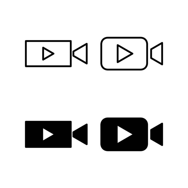 Video icon vector for web and mobile app. video camera sign and symbol. movie sign. cinema - Vector, Image