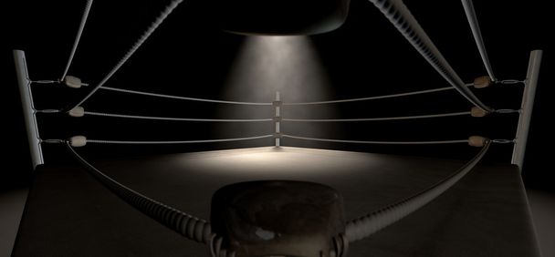クラシック ヴィンテージ ボクシング リング コーナー - 写真・画像