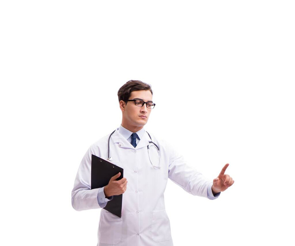 O jovem médico isolado no fundo branco - Foto, Imagem