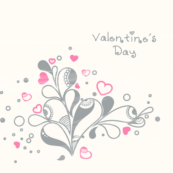 Greeting card design for Happy Valentines Day celebration. - Vektör, Görsel