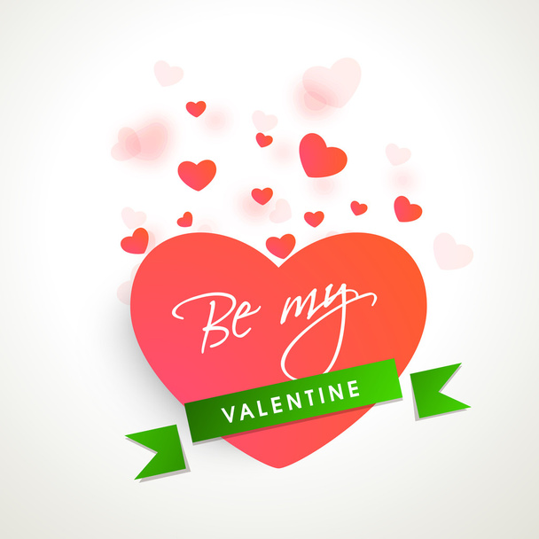 Happy Valentines Day celebration with hearts. - Вектор, зображення