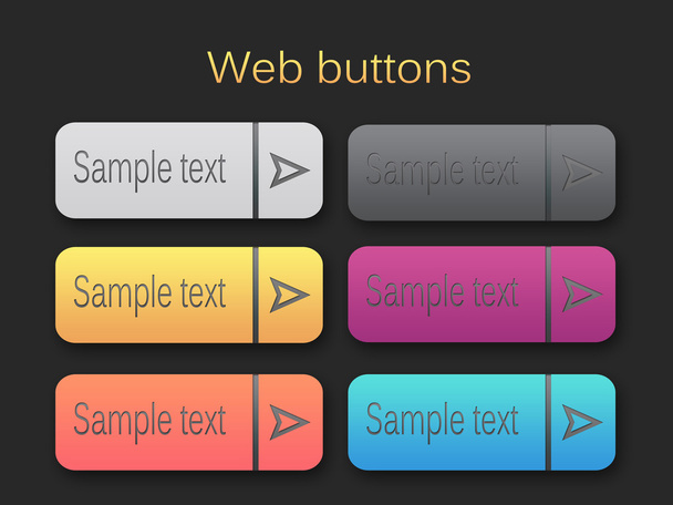 Web buttons color - Vector, Image
