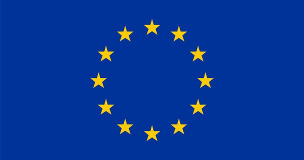 欧州旗、欧州連合 - ベクター画像