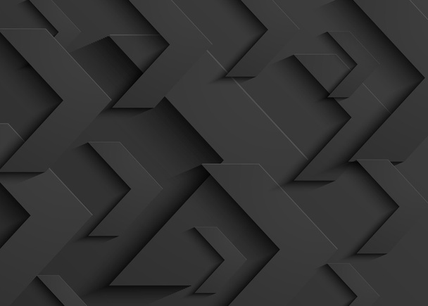 vector black business abstract arrow background - Vector, Image